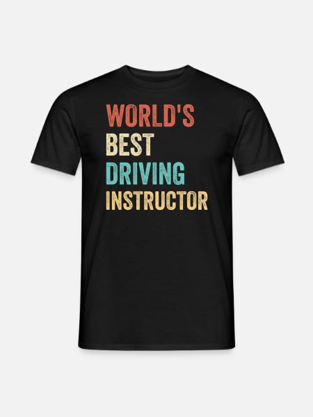 Weltbester Fahrlehrer Fahrschule - Männer T-Shirt - Schwarz