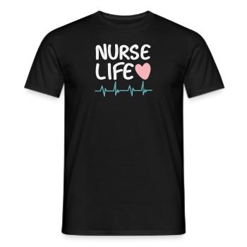 Nurse Life - Men's T-Shirt - black - Front - AI Model Male 178 light (178cm)