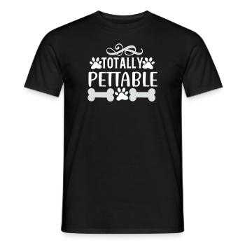 Completely pettable - Men's T-Shirt - black - Front - AI Model Male 178 light (178cm)