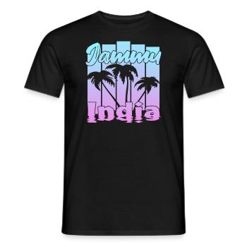 Jammu India Sunset - Men's T-Shirt - black - Front - AI Model Male 178 light (178cm)