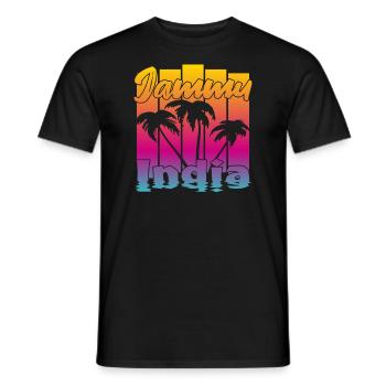 Jammu India Sunset - Men's T-Shirt - black - Front - AI Model Male 178 light (178cm)