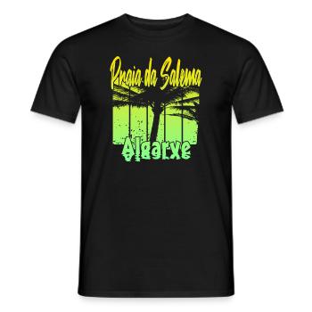 Vintage Praia da Salema Algarve - Men's T-Shirt - black - Front - AI Model Male 178 light (178cm)