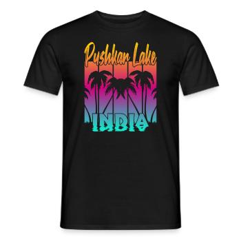 Pushkar Lake India Sonnenuntergang - Männer T-Shirt - Schwarz - Vorne - AI Model Male 178 light (178cm)