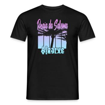 Vintage Praia da Salema Algarve - Men's T-Shirt - black - Front - AI Model Male 178 light (178cm)