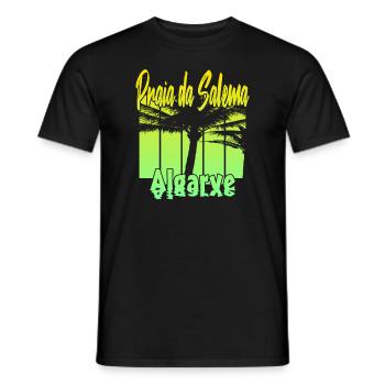 Vintage Praia da Salema Algarve - Men's T-Shirt - black - Front - AI Model Male 178 light (178cm)