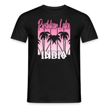 Pushkar Lake India Sunset - Men's T-Shirt - black - Front - AI Model Male 178 light (178cm)