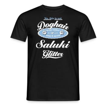 Chien paillettes Saluki - T-shirt homme - noir - Devant - AI Model Male 178 light (178cm)