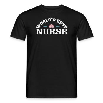 La meilleure infirmière du monde - T-shirt homme - noir - Devant - AI Model Male 178 light (178cm)