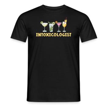 Cocktails mélangeant barman dictons - T-shirt homme - noir - Devant - AI Model Male 178 light (178cm)