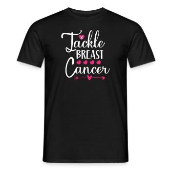 Brustkrebs bekämpfen - Männer T-Shirt - Schwarz - Vorne - AI Model Male 178 light (178cm)