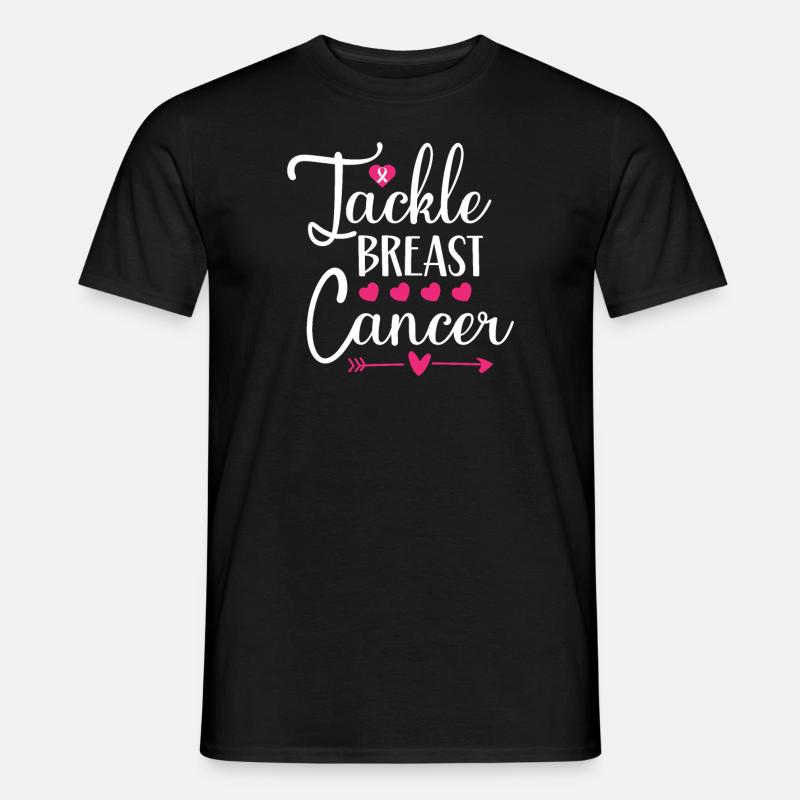 Brustkrebs bekämpfen - Männer T-Shirt - Schwarz