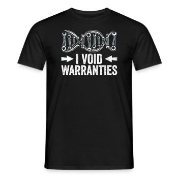 I Void Warranties Kfz Mechaniker LKW Mechatroniker - Männer T-Shirt - Schwarz - Vorne - AI Model Male 178 light (178cm)