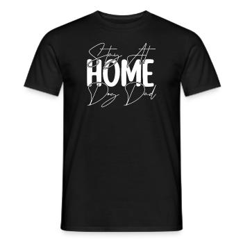 Dog dad staying at home - Men's T-Shirt - black - Front - AI Model Male 178 light (178cm)