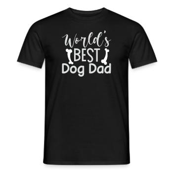 Der beste Hundepapa der Welt - Männer T-Shirt - Schwarz - Vorne - AI Model Male 178 light (178cm)