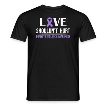 Anti Häusliche Gewalt Love Shouldn't Hurt - Männer T-Shirt - Schwarz - Vorne - AI Model Male 178 light (178cm)