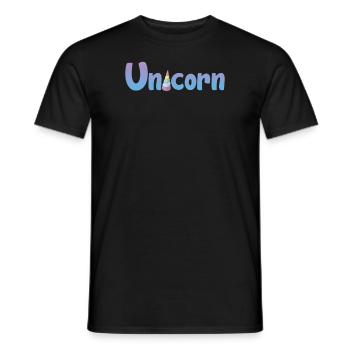 Licorne Einhorn - T-shirt homme - noir - Devant - AI Model Male 178 light (178cm)