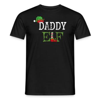 Daddy Elf - Papa der Weihnachts-Elf - Männer T-Shirt - Schwarz - Vorne - AI Model Male 178 light (178cm)