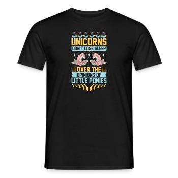 Les licornes licornes ne perdent pas le sommeil - T-shirt homme - noir - Devant - AI Model Male 178 light (178cm)