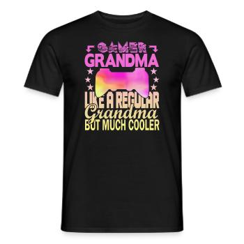 Grand-mère joueuse - T-shirt homme - noir - Devant - AI Model Male 178 light (178cm)