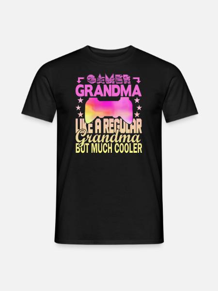 Grand-mère joueuse - T-shirt homme - noir