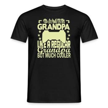 Grand-père joueur - T-shirt homme - noir - Devant - AI Model Male 178 light (178cm)