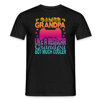 Grand-père joueur - T-shirt homme - noir - Devant - AI Model Male 178 light (178cm)