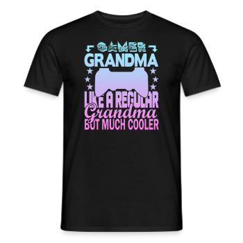 Grand-mère joueuse - T-shirt homme - noir - Devant - AI Model Male 178 light (178cm)