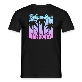 Vintage Bottom Bay Barbados Sunset - T-shirt homme - noir - Devant - AI Model Male 178 light (178cm)