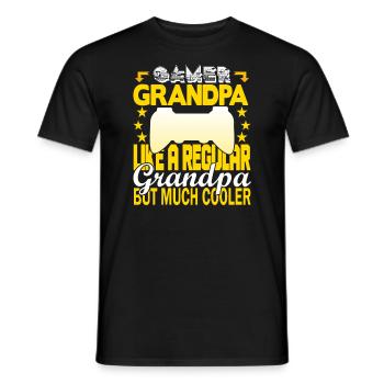 Grand-père joueur - T-shirt homme - noir - Devant - AI Model Male 178 light (178cm)