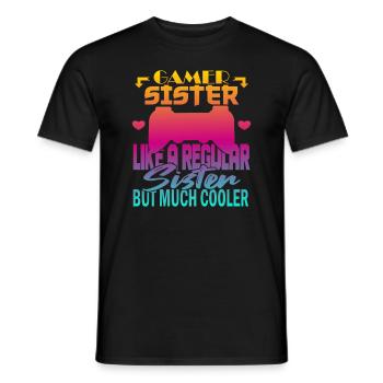 Sœur Gamer - T-shirt homme - noir - Devant - AI Model Male 178 light (178cm)