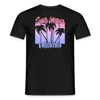Santa Monica California - Männer T-Shirt - Schwarz - Vorne - AI Model Male 178 light (178cm)