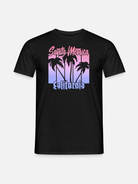 Santa Monica Californie - T-shirt homme - noir