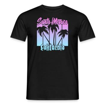 Santa Monica California - Männer T-Shirt - Schwarz - Vorne - AI Model Male 178 light (178cm)