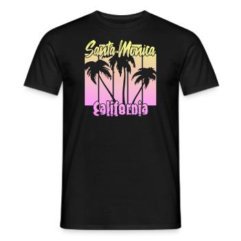 Santa Monica California - Männer T-Shirt - Schwarz - Vorne - AI Model Male 178 light (178cm)