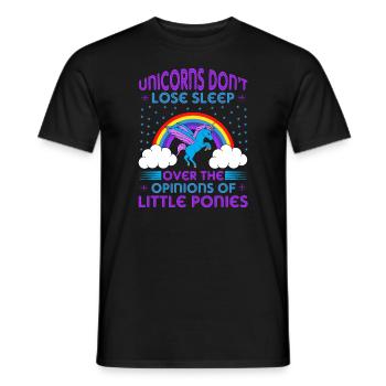 Les licornes licornes ne perdent pas le sommeil - T-shirt homme - noir - Devant - AI Model Male 178 light (178cm)