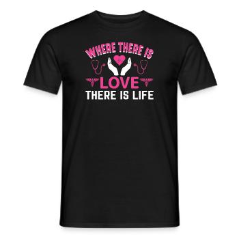 Là où il y a de l’amour, il y a une sœur - T-shirt homme - noir - Devant - AI Model Male 178 light (178cm)