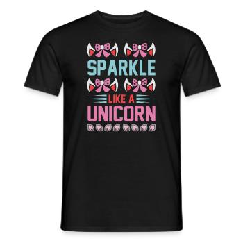 Glitzern wie ein Einhorn Unicorn - Männer T-Shirt - Schwarz - Vorne - AI Model Male 178 light (178cm)