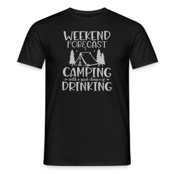 Hiking Hikers Camping funny saying - Men's T-Shirt - black - Front - AI Model Male 178 light (178cm)