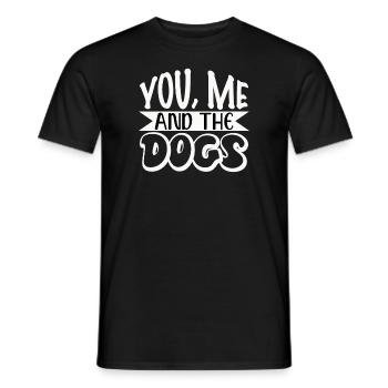 You Me and the Dogs - Men's T-Shirt - black - Front - AI Model Male 178 light (178cm)