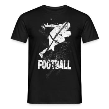 American Football Spieler Grunge Splash USA Sport - Männer T-Shirt - Schwarz - Vorne - AI Model Male 178 light (178cm)