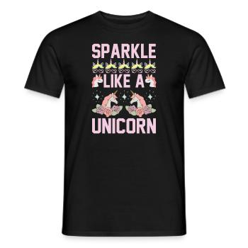 Glitzern wie ein Einhorn Unicorn - Männer T-Shirt - Schwarz - Vorne - AI Model Male 178 light (178cm)