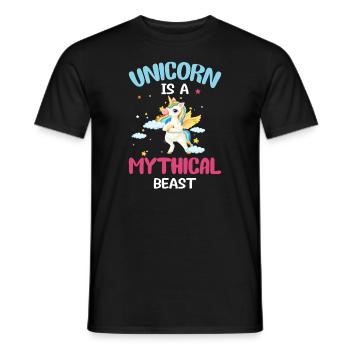 Unicorn mythical creature - Men's T-Shirt - black - Front - AI Model Male 178 light (178cm)