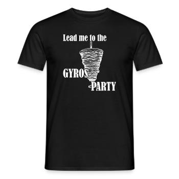 Lead me to the Gyros Party - Men's T-Shirt - black - Front - AI Model Male 178 light (178cm)