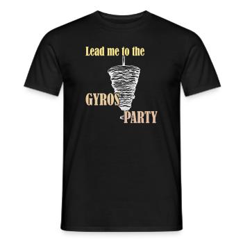 Lead me to the Gyros Party - Men's T-Shirt - black - Front - AI Model Male 178 light (178cm)