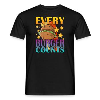Every Burger Counts - Männer T-Shirt - Schwarz - Vorne - AI Model Male 178 light (178cm)