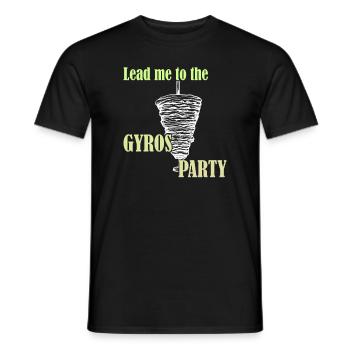 Lead me to the Gyros Party - Men's T-Shirt - black - Front - AI Model Male 178 light (178cm)