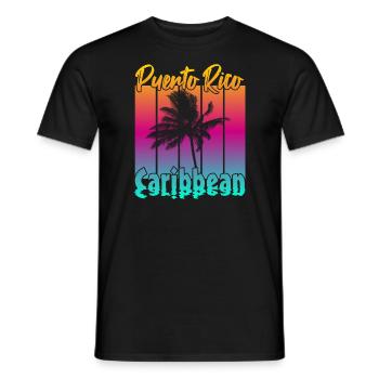 Puerto Rico Caribbean - Männer T-Shirt - Schwarz - Vorne - AI Model Male 178 light (178cm)