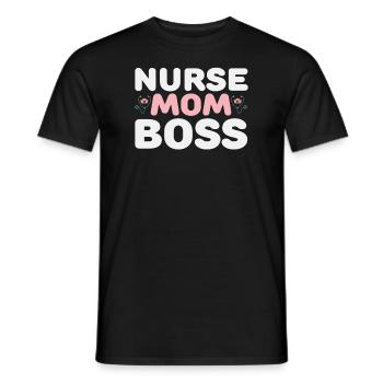 Nurse Mom Boss - Men's T-Shirt - black - Front - AI Model Male 178 light (178cm)