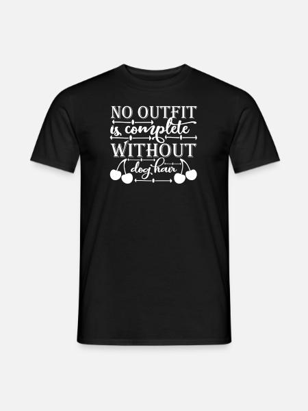 Outfit mit Hundehaaren - Männer T-Shirt - Schwarz