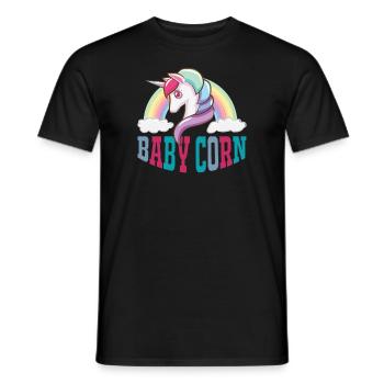 Einhorn UNICORN Bébé - T-shirt homme - noir - Devant - AI Model Male 178 light (178cm)
